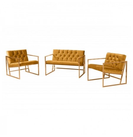 Set ( 3 Pc ) Divan + kolltuk Atelier del Sofa Oslo Gold - Mustard Mustard