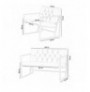 Set ( 3 Pc ) Divan + kolltuk Atelier del Sofa Oslo Gold - Fume Fume