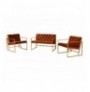 Set ( 3 Pc ) Divan + kolltuk Atelier del Sofa Oslo Gold - Tile Red Tile Red