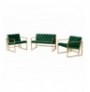 Set ( 3 Pc ) Divan + kolltuk Atelier del Sofa Oslo Gold - Green Green