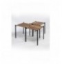 Set tavoline (3 Pc) Kalune Design Kare Zigon Set Oak Black