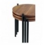 Set tavoline (3 Pc) Kalune Design Yuvarlak Zigon Set Oak Black