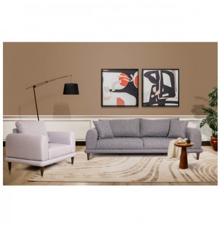 Set ( 3 Pc ) Divan + kolltuk Atelier del Sofa Nero - NQ6-151 Light Grey Grey