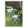 Set ( 3 Pc ) Tavoline kopeshti + karrige Kalune Design Bistro Set 2 White