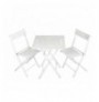 Set ( 3 Pc ) Tavoline kopeshti + karrige Kalune Design Bistro Set 2 White