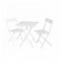 Set ( 3 Pc ) Tavoline kopeshti + karrige Kalune Design Bistro Set 2 White