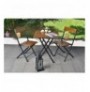 Set ( 3 Pc ) Tavoline kopeshti + karrige Kalune Design Bistro Set 3 WalnutBlack