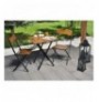 Set ( 3 Pc ) Tavoline kopeshti + karrige Kalune Design Bistro Set 3 WalnutBlack