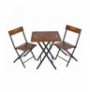 Set ( 3 Pc ) Tavoline kopeshti + karrige Kalune Design Bistro Set 3 WalnutBlack