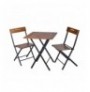 Set ( 3 Pc ) Tavoline kopeshti + karrige Kalune Design Bistro Set 3 WalnutBlack