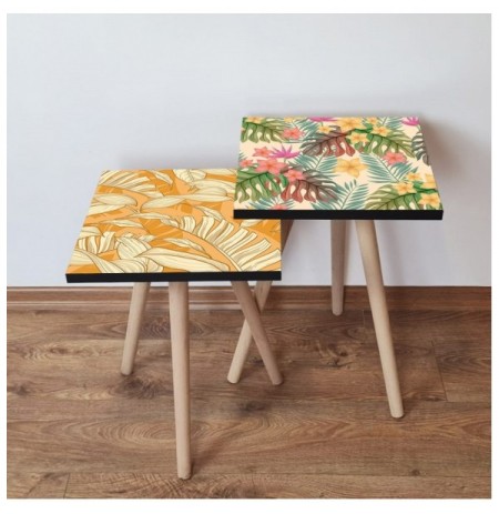 Set tavoline (2 Pc) Kalune Design 2Shp520 - Multicolor Multicolor