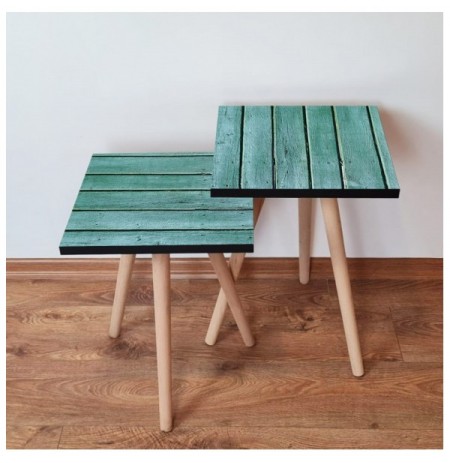 Set tavoline (2 Pc) Kalune Design 2Shp116 - Blue Blue