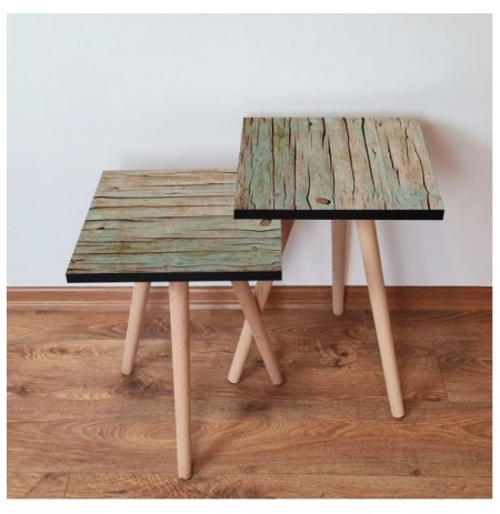Set tavoline (2 Pc) Kalune Design 2Shp125 - Green Green Brown