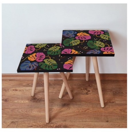Set tavoline (2 Pc) Kalune Design 2Shp141 - Multicolor Multicolor