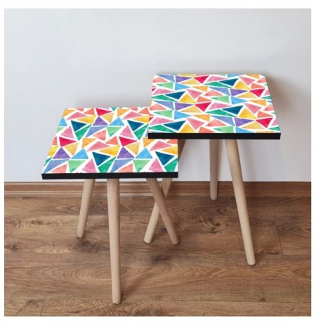 Set tavoline (2 Pc) Kalune Design 2Shp16 - Multicolor Multicolor