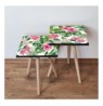 Set tavoline (2 Pc) Kalune Design 2Shp192 - Pink Pink Green White