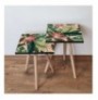Set tavoline (2 Pc) Kalune Design 2Shp203 - Green Green Salmon Claret Red