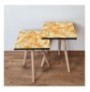 Set tavoline (2 Pc) Kalune Design 2Shp204 - Orange Orange Cream