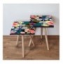 Set tavoline (2 Pc) Kalune Design 2Shp209 - Multicolor Multicolor