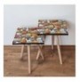 Set tavoline (2 Pc) Kalune Design 2Shp21 - Orange Orange Beige Grey