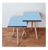 Set tavoline (2 Pc) Kalune Design 2Shp220 - Blue Blue White
