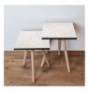 Set tavoline (2 Pc) Kalune Design 2Shp221 - White White Grey