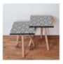 Set tavoline (2 Pc) Kalune Design 2Shp222 - Black Black White