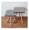Set tavoline (2 Pc) Kalune Design 2Shp222 - Black Black White