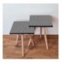 Set tavoline (2 Pc) Kalune Design 2Shp227 - White White Black