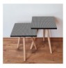 Set tavoline (2 Pc) Kalune Design 2Shp227 - White White Black