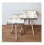 Set tavoline (2 Pc) Kalune Design 2Shp228 - White White Gold