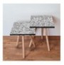 Set tavoline (2 Pc) Kalune Design 2Shp229 - White White Black