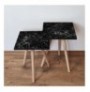 Set tavoline (2 Pc) Kalune Design 2Shp232 - Black Black White