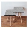 Set tavoline (2 Pc) Kalune Design 2Shp234 - White White Black