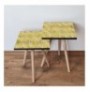 Set tavoline (2 Pc) Kalune Design 2Shp239 - Yellow Yellow White