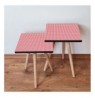 Set tavoline (2 Pc) Kalune Design 2Shp241 - Red Red White