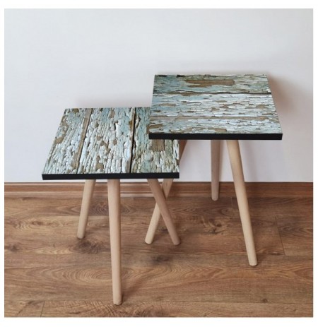 Set tavoline (2 Pc) Kalune Design 2Shp257 - Green Green Brown