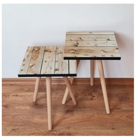 Set tavoline (2 Pc) Kalune Design 2Shp347 - Beige Beige