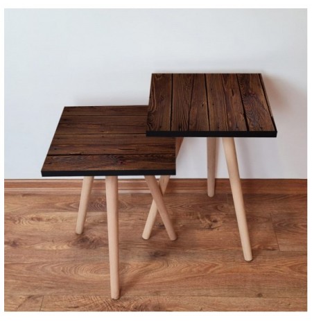 Set tavoline (2 Pc) Kalune Design 2Shp365 - Brown Brown
