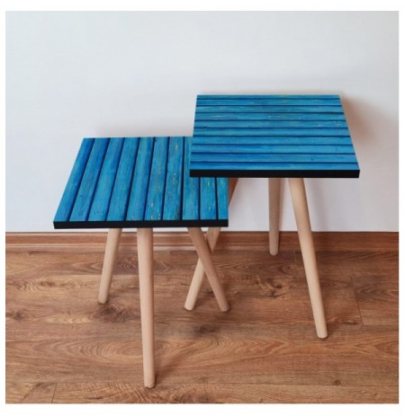 Set tavoline (2 Pc) Kalune Design 2Shp386 - Blue Blue
