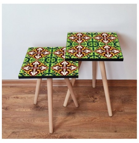 Set tavoline (2 Pc) Kalune Design 2Shp49 - Multicolor Multicolor