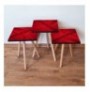 Set tavoline (3 Pc) Kalune Design 3Shp104 - Red Red