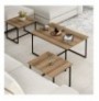 Set tavoline (3 Pc) Kalune Design Levada - Walnut Walnut