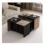 Set tavoline (5 Pc) Kalune Design Owen Oak Black