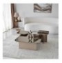 Set tavoline kafeje Kalune Design Jazz - Beige, Bronze Beige Bronze