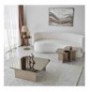 Set tavoline kafeje Kalune Design Jazz - Beige, Bronze Beige Bronze