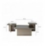 Set tavoline kafeje Kalune Design Jazz - Beige, Bronze Beige Bronze