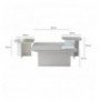 Set tavoline kafeje Kalune Design Jazz - White White