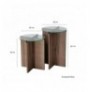 Set tavoline (2 Pc) Kalune Design Lily - Walnut Walnut