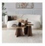 Set tavoline kafeje Kalune Design Mushroom 2 - Gold, Walnut Gold Walnut